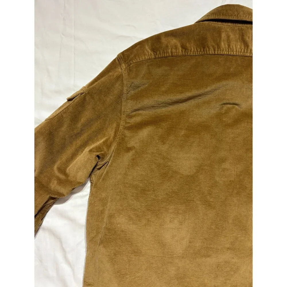 Banana Republic NWT Heritage Corduroy Shirt Men L Brown Utility Safari Jacket